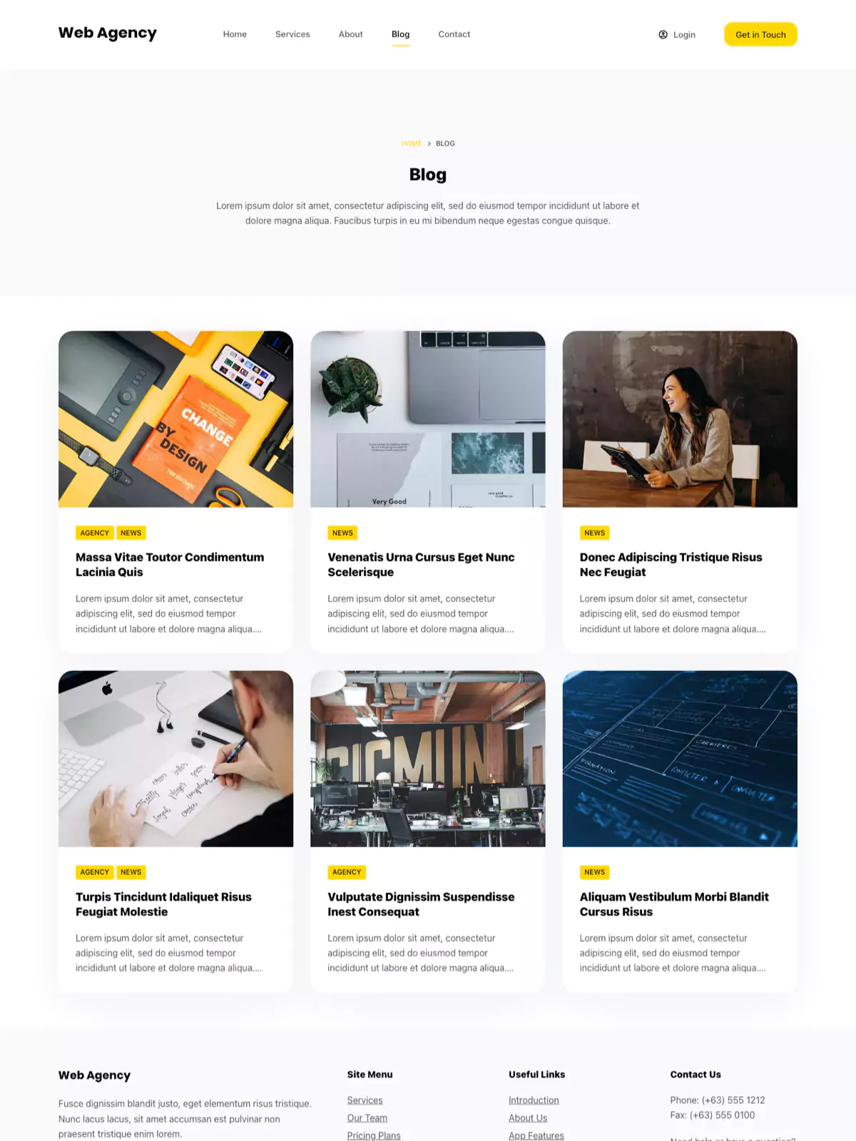 Website design and development services